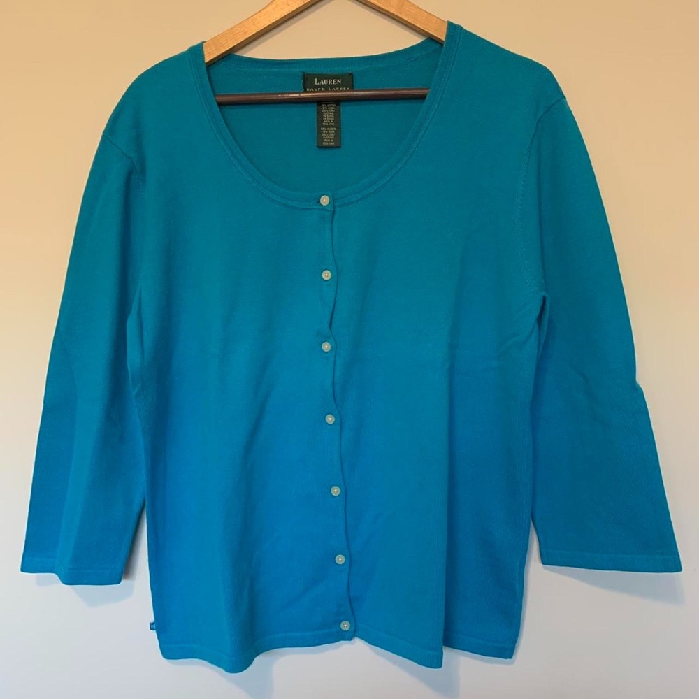 Ralph Lauren VINTAGE Turquoise Cardigan